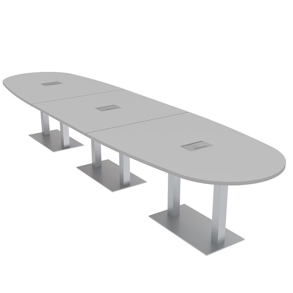 45 in W, 165.75 in L, 29 in H, Engineered Wood Top, Grey